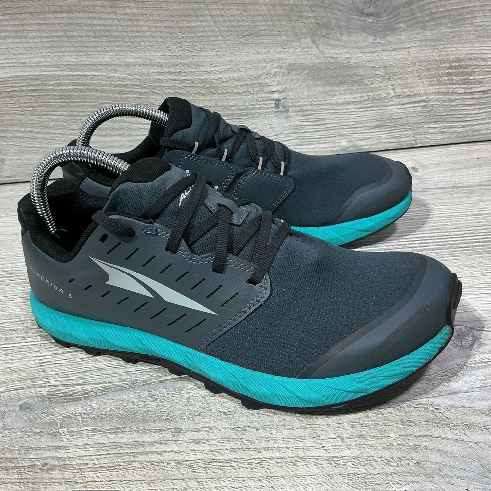 Altra Superior 5 Women's Size 9 Trail Running Shoes Dark Slate Gray Blue Teal
